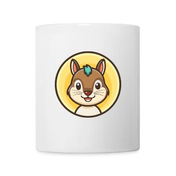 Squirrel Kawaii Cartoon Character Animal Pet Face - Mug - white - Front