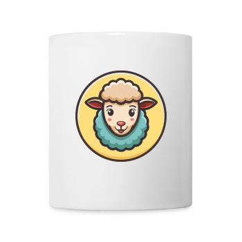 mouton kawaii dessin animé personnage animal visage d’animal - Mug blanc - blanc - Devant