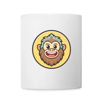 Yeti Kawaii Dessin Animé Personnage Animal Animal Visage - Mug blanc - blanc - Devant
