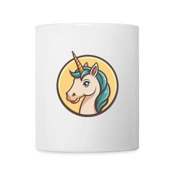 Unicorn Kawaii Cartoon Character Animal Pet Face - Mug - white - Front