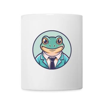 Frog Kawaii Cartoon Character Animal Pet Face - Mug - white - Front