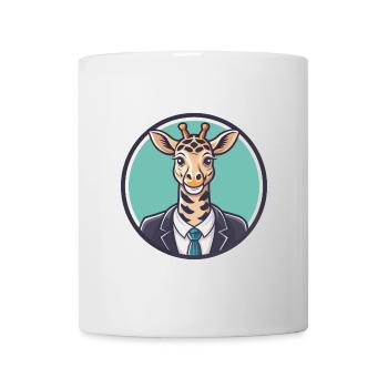 Girafe Kawaii Dessin animé Personnage Animal Visage D’animal - Mug blanc - blanc - Devant