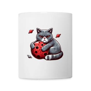 Cat Apocalypse: Mürrische Stimmungskatze - Tasse - Weiß - Vorne
