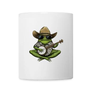 VERDAMMT, ICH LIEBE FRÖSCHE! FROSCH-BANJO-SPIELER - Tasse - Weiß - Vorne