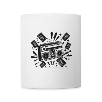 Vintage Boombox Kassetten Nostalgie - Tasse - Weiß - Vorne