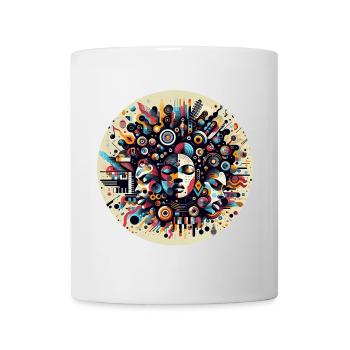 Chromatische Symphonie im Afro-Stil - Tasse - Weiß - Vorne