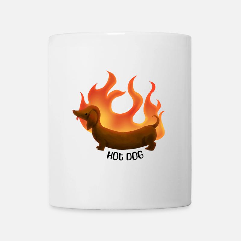 hot dog black - Mug - white