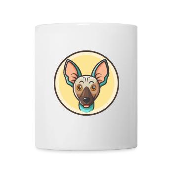 African hairless Dog Breed Cartoon Kawaii Clipart - Mug - white - Front