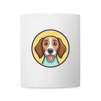 American Foxhound Hunderasse Cartoon Kawaii Clipart - Tasse - Weiß - Vorne