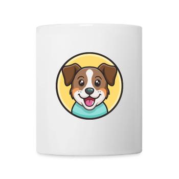 Illustration clipart kawaii de dessin animé de race de chien Aidi - Mug blanc - blanc - Devant