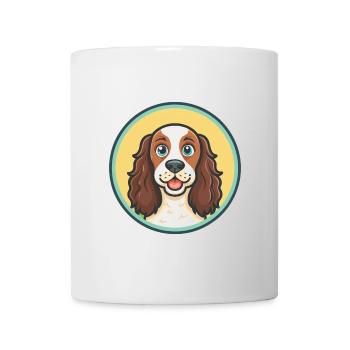 Alpine Spaniel Dog Breed Cartoon Kawaii Clipart - Mug - white - Front