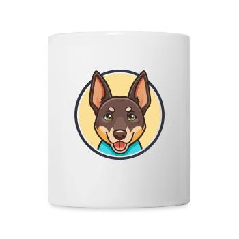 Australian Kelpie Dog Breed Cartoon Kawaii Clipart - Mug - white - Front