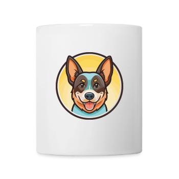 Australian Cattle Dog Breed Cartoon Kawaii Clipart - Mug - white - Front