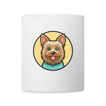 Australian Silky Terrier Dog Breed Cartoon Kawaii - Mug - white - Front
