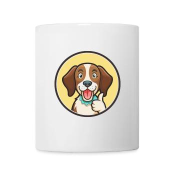 Auvergne Pointing Dog Breed Cartoon Kawaii Clipart - Mug - white - Front