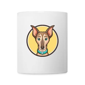 Personnage de dessin animé de race de chien Azawakh Kawaii Clipart - Mug blanc - blanc - Devant