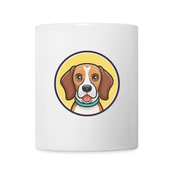 Beagle Harrier Hunderasse Cartoon Kawaii Clipart - Tasse - Weiß - Vorne