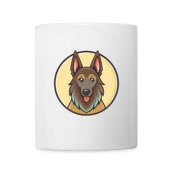 Belgische Groenendael Hunderasse Lustige Karikatur Kawaii - Tasse - Weiß - Vorne