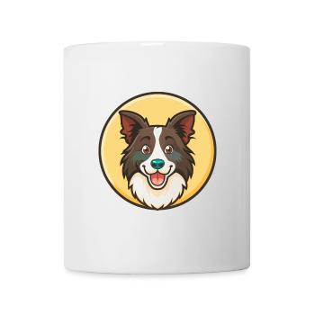 Border Collie Hunderasse Cartoon Kawaii Clipart Haustier - Tasse - Weiß - Vorne