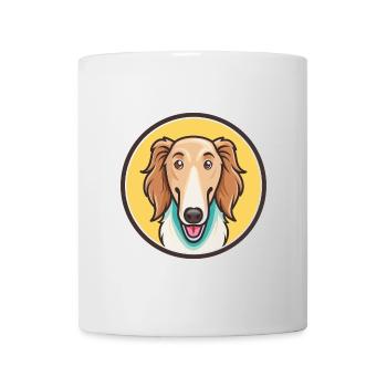 Barzoï Chien Race Dessin Animé Kawaii Clipart Animal Animal Pet - Mug blanc - blanc - Devant
