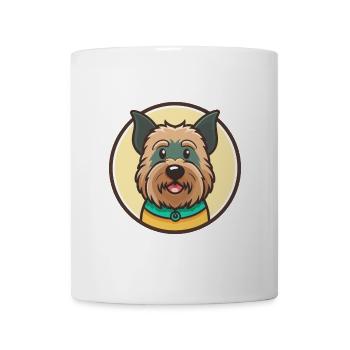 Bouvier Des Flandres Hunderasse Cartoon Kawaii Haustier - Tasse - Weiß - Vorne