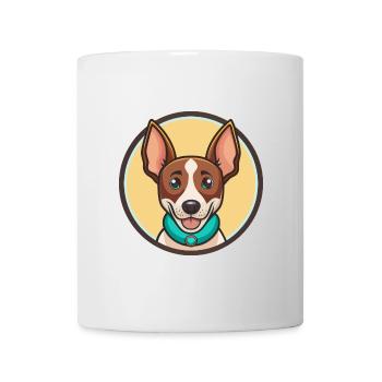 Terrier brésilien chien race dessin animé Kawaii Clipart - Mug blanc - blanc - Devant