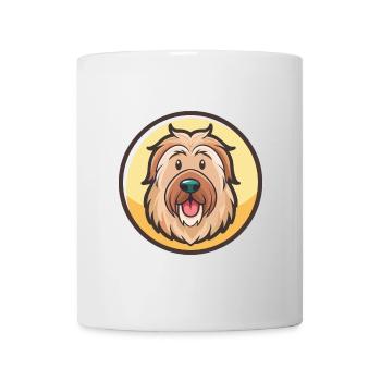 Briard Hund Rasse Cartoon Kawaii Clipart Tier Haustier - Tasse - Weiß - Vorne