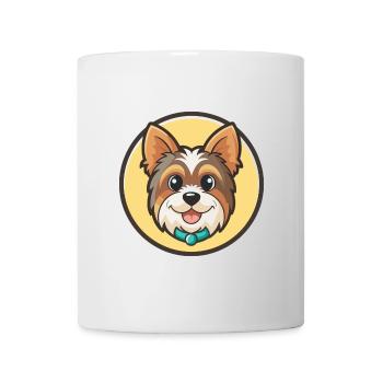 Biewer Terrier Dog Breed Cartoon Kawaii Clipart - Mug - white - Front