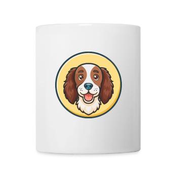 Bretagne Chien Race Coloré Dessin animé Kawaii Clipart - Mug blanc - blanc - Devant