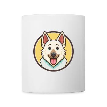 Berger Blanc Suisse Dog Breed Funny Cartoon Kawaii - Mug - white - Front
