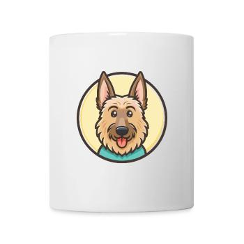 Berger Picard Chien Race Dessin animé Kawaii Clipart Animal de compagnie - Mug blanc - blanc - Devant