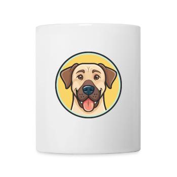 Black Mouth Cur Dog Breed Cartoon Kawaii Clipart - Mug - white - Front