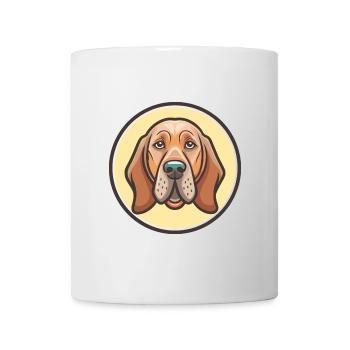 Chien de race Bloodhound Dessin animé Kawaii Clipart Animal - Mug blanc - blanc - Devant