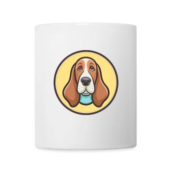 Blue Gascony Basset Dog Breed Funny Cartoon Kawaii - Mug - white - Front