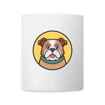 Bouledogue Chien Race Dessin animé Personnage Kawaii Clipart - Mug blanc - blanc - Devant