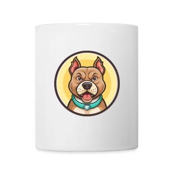Bully Kutta Race de chien Dessin animé drôle Kawaii Clipart - Mug blanc - blanc - Devant