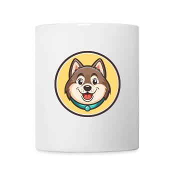 Chien Esquimau Canadien Race Dessin Animé Kawaii Clipart - Mug blanc - blanc - Devant