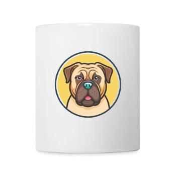 Bullmastiff Chien Race Drôle Dessin animé Kawaii Clipart - Mug blanc - blanc - Devant