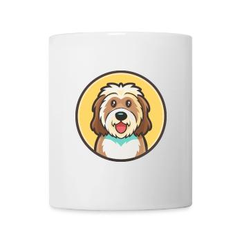 Katalanische Schäferhund Hunderasse Cartoon Kawaii Clipart - Tasse - Weiß - Vorne