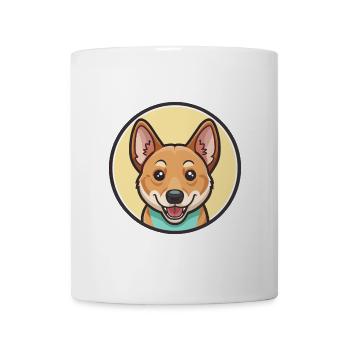 Carolina Dog Breed Colorful Cartoon Kawaii Clipart - Mug - white - Front