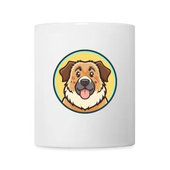 Caucasian Shepherd Dog Breed Cartoon Kawaii - Mug - white - Front