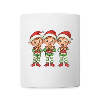 Elves in Christmas mood - Mug - white - Front