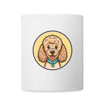 Corded Poodle Dog Breed Cartoon Kawaii Clipart Pet - Mug - white - Front