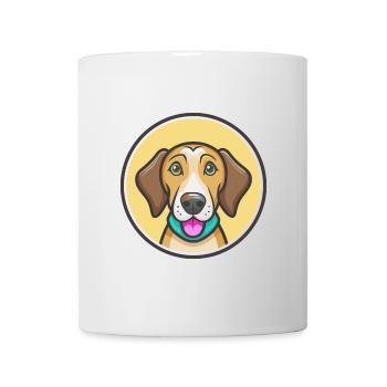 Chien de race crétoise, dessin animé kawaii, clipart pour animaux de compagnie - Mug blanc - blanc - Devant