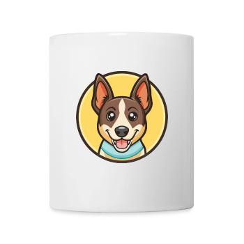 Danemark Feist Chien Race Dessin Animé Kawaii Clipart Animal De Compagnie - Mug blanc - blanc - Devant