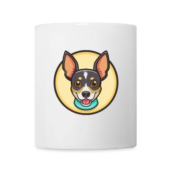 Decker Rat Terrier Hunderasse Cartoon Kawaii - Tasse - Weiß - Vorne