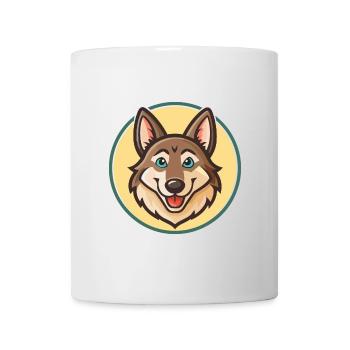 Chien-loup tchécoslovaque Race de chien Dessin animé Kawaii Pet - Mug blanc - blanc - Devant