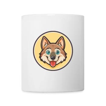 Chien-loup tchécoslovaque Race de chien Dessin animé Kawaii - Mug blanc - blanc - Devant