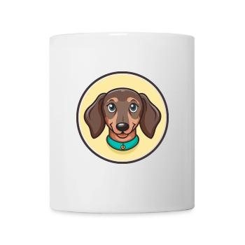 Dachshund Dog Breed Cartoon Kawaii Clipart Animal - Mug - white - Front