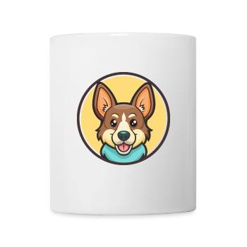 Corsican Dog Breed Colorful Cartoon Kawaii Clipart - Mug - white - Front